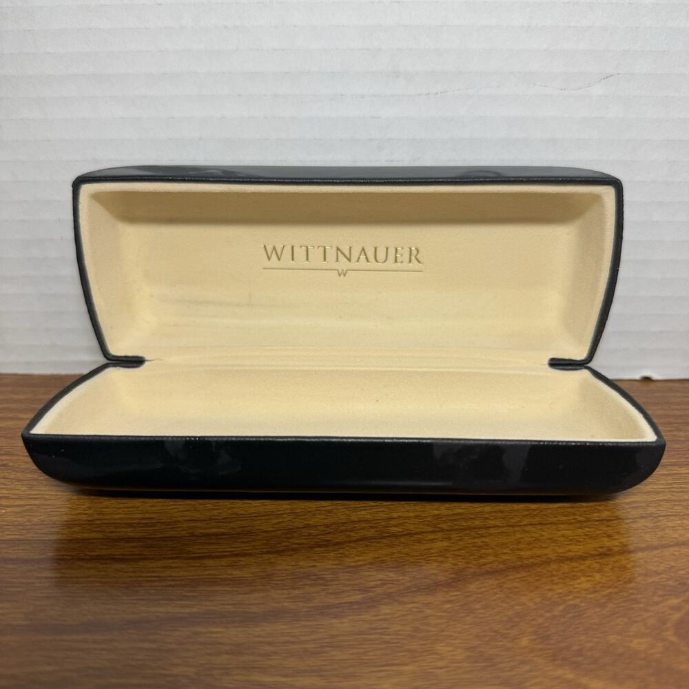 Wittnauer Hard Clam Shell Eyeglass Case Only Black
